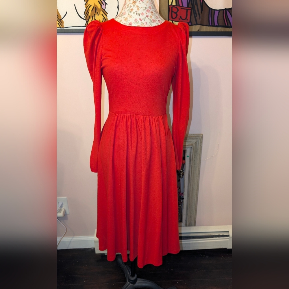 vintage 80s Mindy Malone Long Sleeve Dress